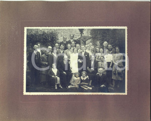 Fotografia d epoca originale 1930 ca MARCHIROLO Ritratto di famiglia nel giorno delle nozze  Foto BUSI PELLA 1