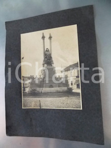 Fotografia d epoca originale 1925 ca GALLARATE Piazza Risorgimento  Monumento ai Caduti Foto VINTAGE 26x34 1