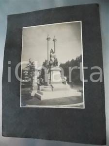 Fotografia d epoca originale 1925 ca GALLARATE Piazza Risorgimento  Monumento ai Caduti Fotografia 26x34 1