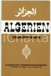 1969 ALGERIEN Touristenkarte - Cartina turistica VINTAGE 11x17 cm Pieghevole turistico d'epoca, con illustrazioni a colori. CONDIZIONI: GFORMATO: 11x17 cm        originale e autentica 1