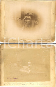 1900 ca MILANO Via Cappuccio 7 - Ritratti signora CARONES VILLANI - 2 foto