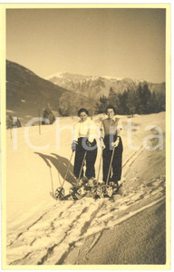 1936 TARVISIO (UD) Ritratto di due donne sulle piste da sci *Cartolina FP