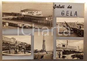 1960 ca GELA Lido "La Conchiglia" - Bozzetto preparatorio per cartolina 44x30 cm