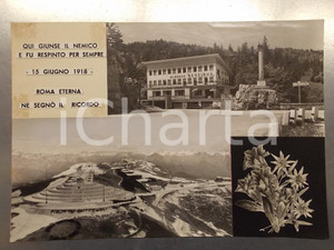 1960 ca MONTE GRAPPA Albergo GENZIANA e Sacrario - Bozzetto per cartolina 38x27 Bozzetto preparatorio per cartolina postale.Collage su cartoncino morbido. CONDIZIONI: FAIR (lievi macchie) FORMATO: 38x27 cm    originale e autentica 1