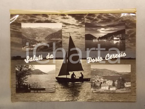 1960 ca PORTO CERESIO Lavandaie al lago *Bozzetto preparatorio cartolina 46x33