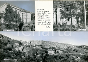 1960 ca SAVELLI (KR) Avventori al bar CHIARELLO *Bozzetto cartolina 30x21 cm