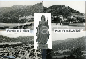 Stampa, bozzetto originale 1960 ca BAGALADÃŒ Veduta panoramica Bozzetto preparatorio per cartolina 30x21 cm 1