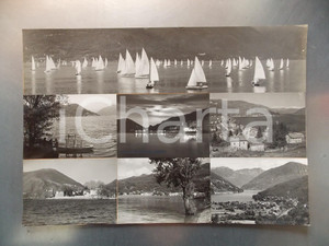 1960 ca PORTO CERESIO Regata barche a vela *Bozzetto per cartolina 45x30 cm