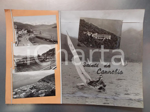 1960 ca CANNOBIO Turisti sul battello ROMA *Bozzetto per cartolina 48x32 cm