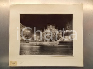 1960 ca MILANO Piazza del Duomo - Veduta notturna *Gigantografia ARTISTICA 40x30