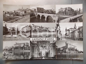 1960 ca CASSANO D'ADDA (MI) Vedutine con castello *Bozzetto per cartolina 45x30