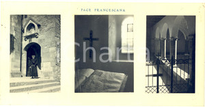 Oggetto da collezione cartaceo 1950 ca ITALIA Ordine Francescano  Biglietto di auguri con vere fotografie 1