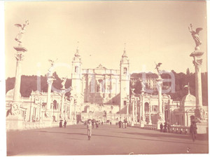 Fotografia d epoca originale 1911 EXPO TORINO Ponte e cascata monumentale  Foto ANIMATA 11x8 cm 1