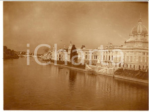 1911 EXPO TORINO Padiglione della Germania lungo il fiume Po - Foto 11x8 cm
