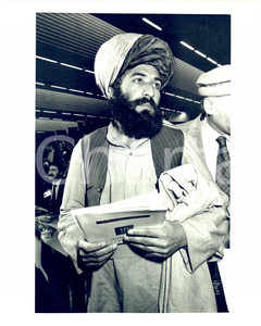 Fotografia d epoca originale 1987 RIMINI 44° Congresso PSI  Mohammed MOUSSA delegato AFGHANISTAN Foto 20x25 1