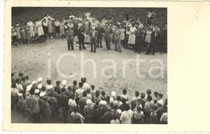 1945 ca TRENTO Commemorazione con i bambini di un istituto *Foto cartolina RENSI
