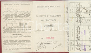1925 Cassa di Risparmio JESI - Libretto di risparmio al portatore