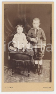 1870 ca VOGHERA (PV) Ritratto di due fratellini *Foto Davide CICALA CDV