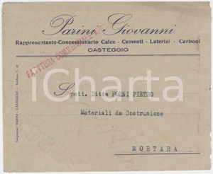 1950 ca CASTEGGIO (PV) Giovanni PARINI calce e laterizi - Busta vuota