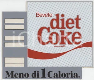 Materiale pubblicitario d’epoca 1990 ca COCACOLA  Bevete DIET COKE  Adesivo pubblicitario 23x20 cm 1