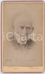 Fotografia d epoca originale 1890 ca PIACENZA Ritratto dell ing. L. FRACCAROLI  Foto Fratelli GREGORI CDV 1