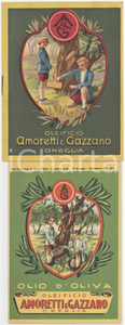 1954 ONEGLIA - Oleificio AMORETTI & GAZZANO - Pieghevole con listino prezzi