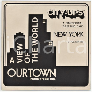 1975 ca NEW YORK City-ups - Dimensional greeting card POP-UP Our town industries