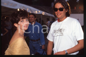 Fotografia d epoca originale 35mm vintage slide 1990 ca MUSICA Cristiano DE ANDRE  Rossana CASALE 1 1