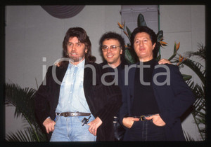 Fotografia d epoca originale 35mm vintage slide 1996 NEW TROLLS Nico DI PALO con Vittorio DE SCALZI 1 1