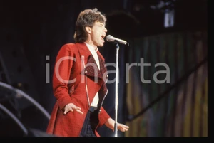 Fotografia d epoca originale 35mm vintage slide 1982 Rotterdam Mick JAGGER ROLLING STONES in concerto 2 1