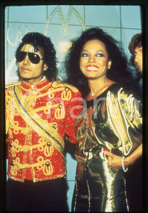 Fotografia d epoca originale 35mm vintage slide 1984 LOS ANGELES Michael JACKSON e Diana ROSS agli AMAs 1
