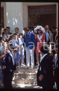 35mm vintage slide* 1990 RAMATUELLE Johnny HALLYDAY e Adeline BLONDIEAU Nozze 5