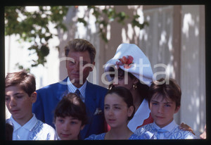 35mm vintage slide* 1990 RAMATUELLE Johnny HALLYDAY e Adeline BLONDIEAU Nozze 6