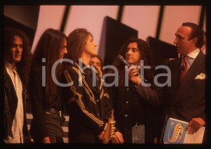 Fotografia d epoca originale 35mm vintage slide 1994 SANREMO GIOVANI Pippo BAUDO presenta i DHAMM 1 1