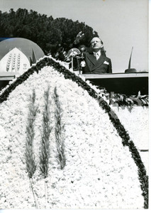 1953 ROMA Congresso COLDIRETTI - Discorso di Alcide DE GASPERI - Foto 13x18 cm