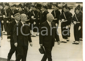 1960 AEROPORTO DI PARIS-ORLY Dwight EISENHOWER con Robert LECOURT *Foto 18x13 cm