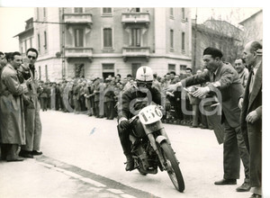 1955 ca GIRO D'ITALIA MOTOCICLISTICO Antonio RONCHEI su moto RUMI *Foto 18x13 cm