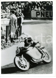 1954 FRANCORCHAMPS - GP DEL BELGIO Geoff DUKE su GILERA n° 10 durante la gara