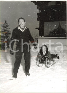 Fotografia d epoca originale 1956 CORTINA D AMPEZZO  Alfonso di HOHENLOHELANGENBURG con Ira VON FÃœRSTENBERG 1