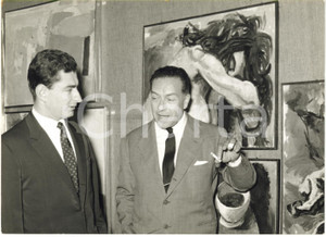 1960 VALDAGNO (VI) PREMIO MARZOTTO Renato GUTTUSO discute con Paolo MARZOTTO 