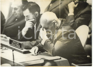 1960 NEW YORK ONU - UNGA Nikita CHRUŠČËV durante una seduta assembleare *Foto