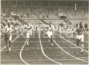 1959 STOCCOLMA Europei Atletica - Giorgio MAZZA vince semifinale 110m ostacoli