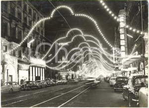 1956 BRUXELLES Boulevard Adolphe Max - Tradizionali luminarie natalizie *Foto
