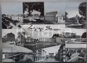 1960 ca LEGNAGO Parrocchia di Porto *Bozzetto preparatorio per cartolina 42x29 Bozzetto preparatorio per cartolina postale.Collage su cartoncino morbido. Nel bozzetto sono presenti vedute della citt&agrave;, del Torrione e del Ponte Principe Umberto. CONDIZIONI: G (ma lievi bruniture al centro) FORMATO: 42x29 cm    originale e autentica 1