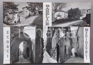 1965 ca BASELICE Castello - Palazzo Lembo - Vedutine - Bozzetto cartolina 35x25