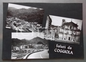 1965 ca. COGGIOLA Chiesa di San Giorgio - Bozzetto per cartolina 33x23 cm Bozzetto preparatorio per cartolina postale.Collage su cartoncino.  CONDIZIONI: FAIR (minimi difetti di stampa, lieve piegatura all'angolo inferiore sinistro) FORMATO: 33x23 cm    originale e autentica 1