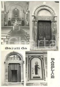 1965 ca BASELICE Chiesa di San Leonardo *Bozzetto per cartolina 16x23 cm