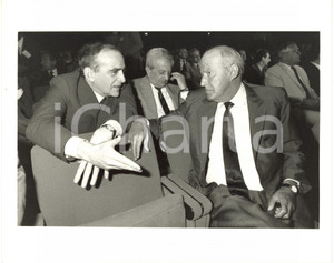 1987 COSTUME Piero BASSETTI e Leopoldo PIRELLI a un convegno - Foto 25x20 cm