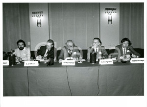 Fotografia d epoca originale 1985 VARESE  Luigi ZANZI Ludovico GEYMONAT Corrado MANGIONE Wilhelm BÃœTTERMEYER 1