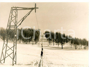 1940 ca SESTRIERE Pista da fondo - Sciatori alla partenza *Foto 24x18 cm
